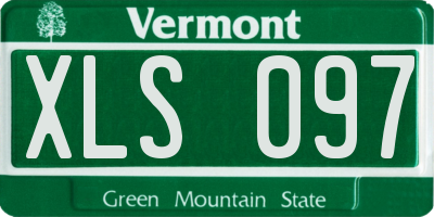 VT license plate XLS097