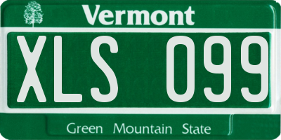 VT license plate XLS099