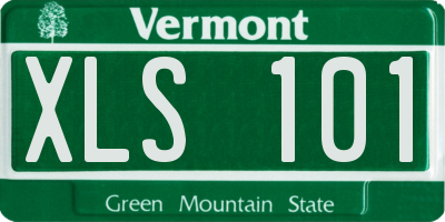 VT license plate XLS101