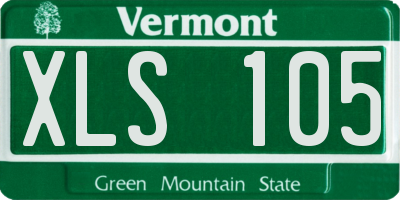 VT license plate XLS105