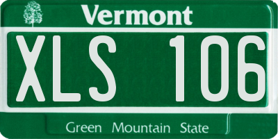 VT license plate XLS106