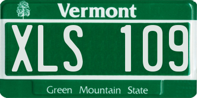 VT license plate XLS109