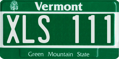 VT license plate XLS111