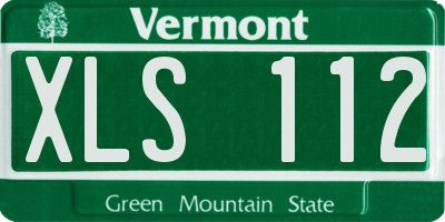VT license plate XLS112
