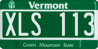 VT license plate XLS113