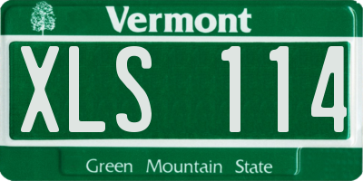 VT license plate XLS114