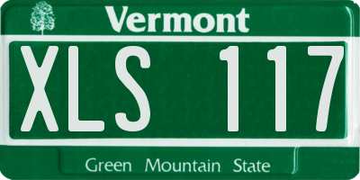 VT license plate XLS117