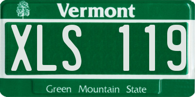 VT license plate XLS119