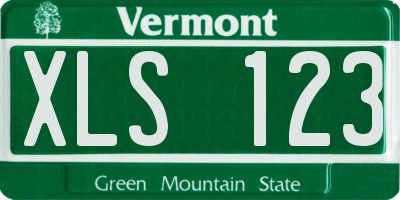 VT license plate XLS123