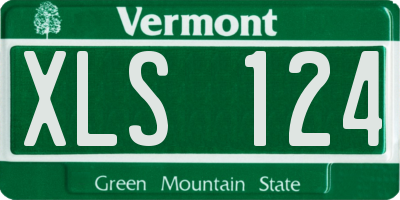 VT license plate XLS124