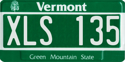 VT license plate XLS135