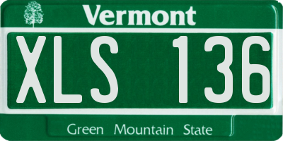 VT license plate XLS136