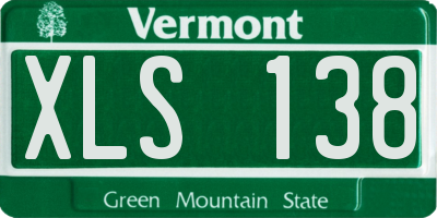 VT license plate XLS138