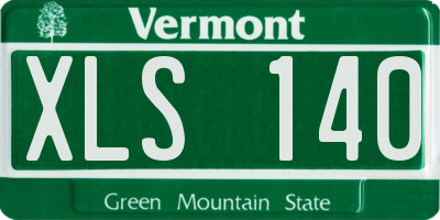 VT license plate XLS140