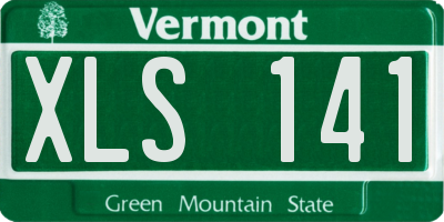 VT license plate XLS141