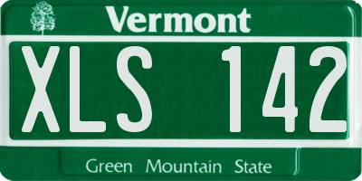 VT license plate XLS142