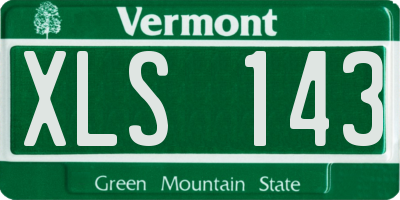 VT license plate XLS143