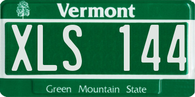 VT license plate XLS144