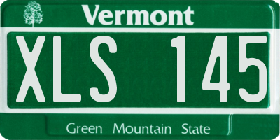 VT license plate XLS145