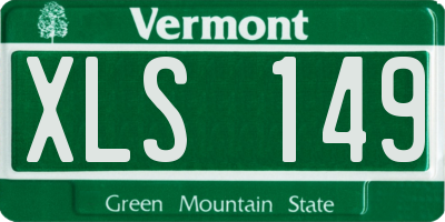 VT license plate XLS149
