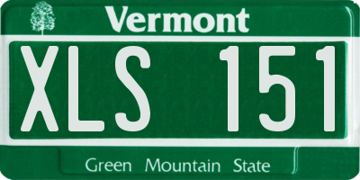 VT license plate XLS151