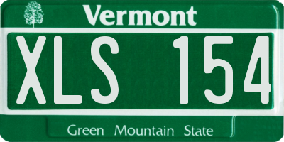 VT license plate XLS154