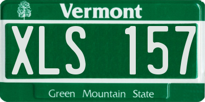 VT license plate XLS157