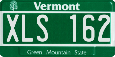 VT license plate XLS162