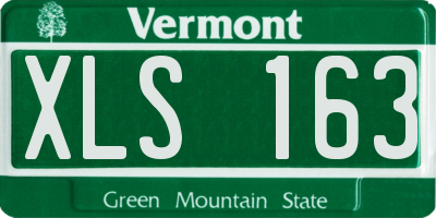 VT license plate XLS163