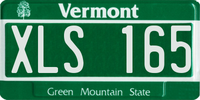 VT license plate XLS165