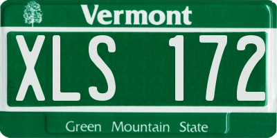 VT license plate XLS172