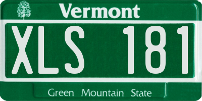 VT license plate XLS181