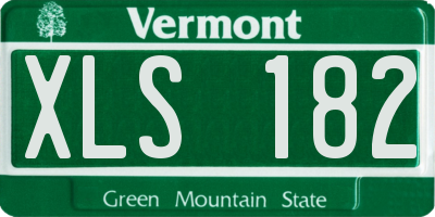 VT license plate XLS182