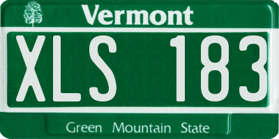 VT license plate XLS183