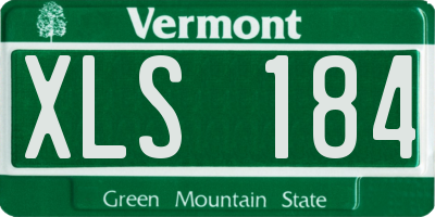 VT license plate XLS184