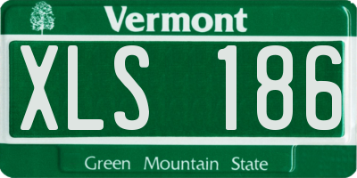 VT license plate XLS186