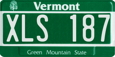 VT license plate XLS187