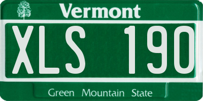 VT license plate XLS190