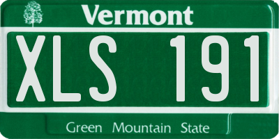 VT license plate XLS191