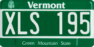 VT license plate XLS195