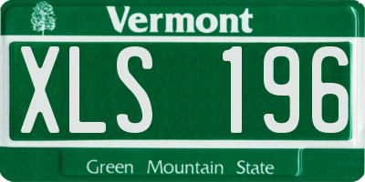 VT license plate XLS196