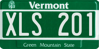 VT license plate XLS201