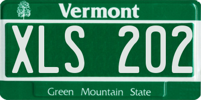 VT license plate XLS202