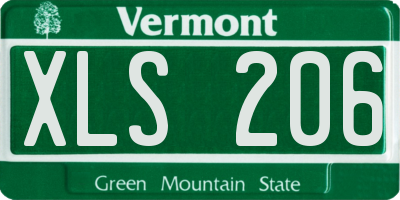 VT license plate XLS206