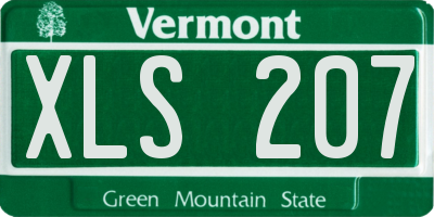 VT license plate XLS207