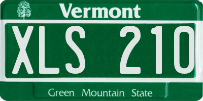 VT license plate XLS210