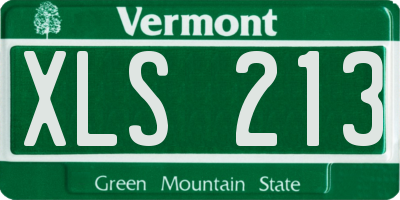 VT license plate XLS213