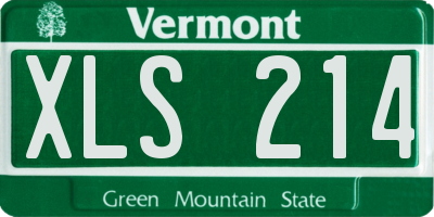 VT license plate XLS214