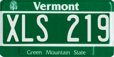 VT license plate XLS219