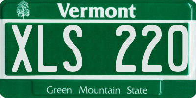 VT license plate XLS220